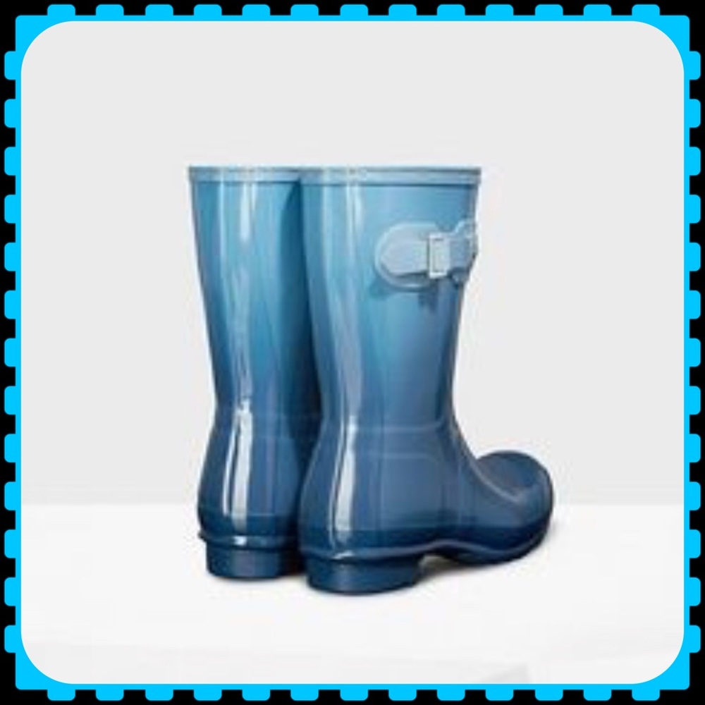 ❌SOLD❌Ombré blue Hunter short boots - Picture 2 of 6
